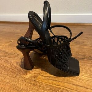 Sam Edelman Black Strappy Heels